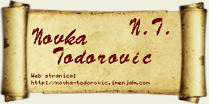 Novka Todorović vizit kartica
